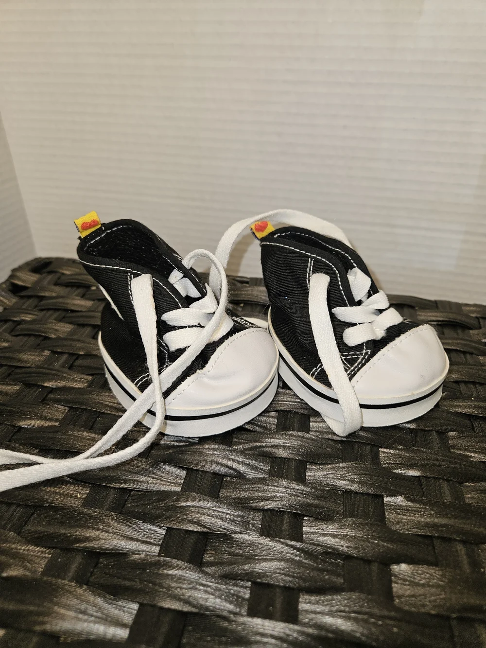 Build-A-Bear Black and White High-Top Sneakers for Kids